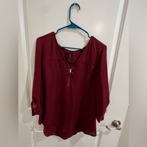 Women’s maroon blouse
